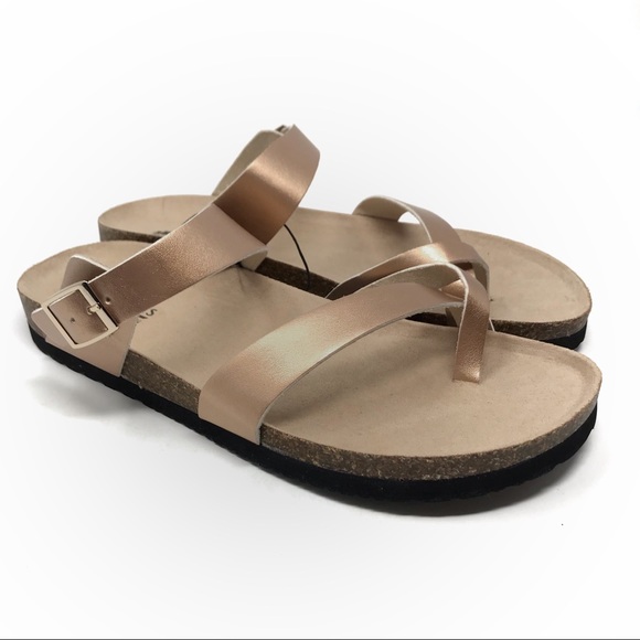 white mountain rose gold sandals
